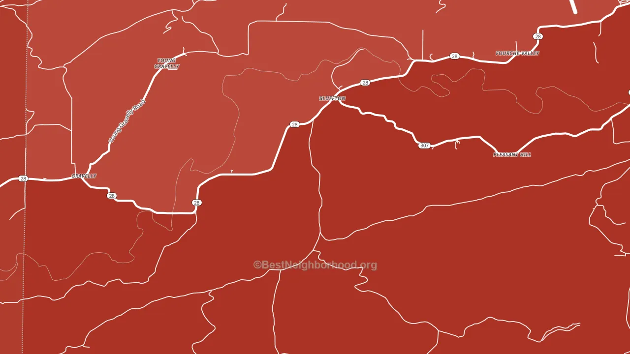 72827, AR block-group political-lean map