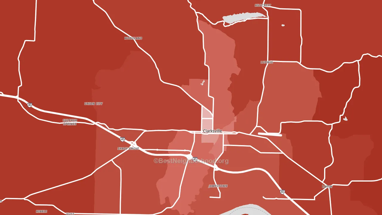 72830, AR block-group political-lean map