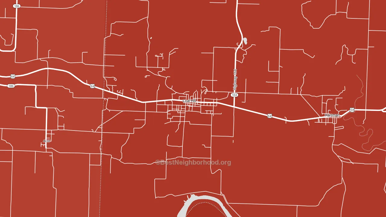 72832, AR block-group political-lean map