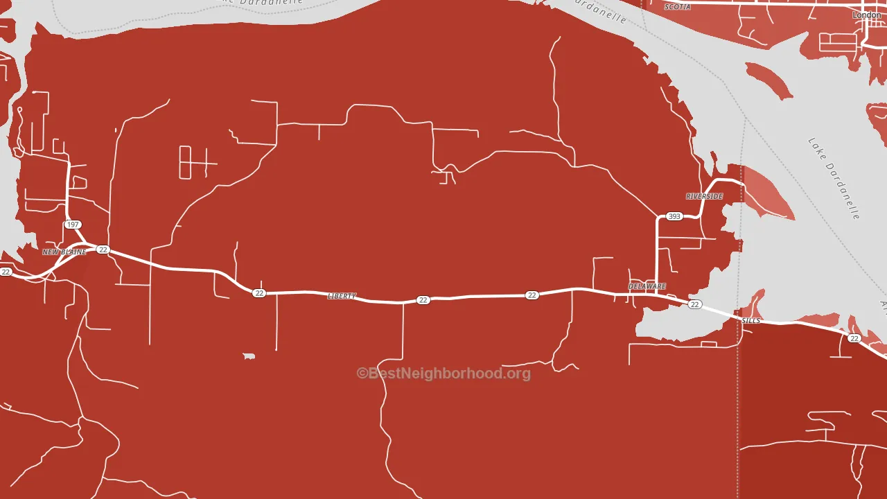 72835, AR block-group political-lean map