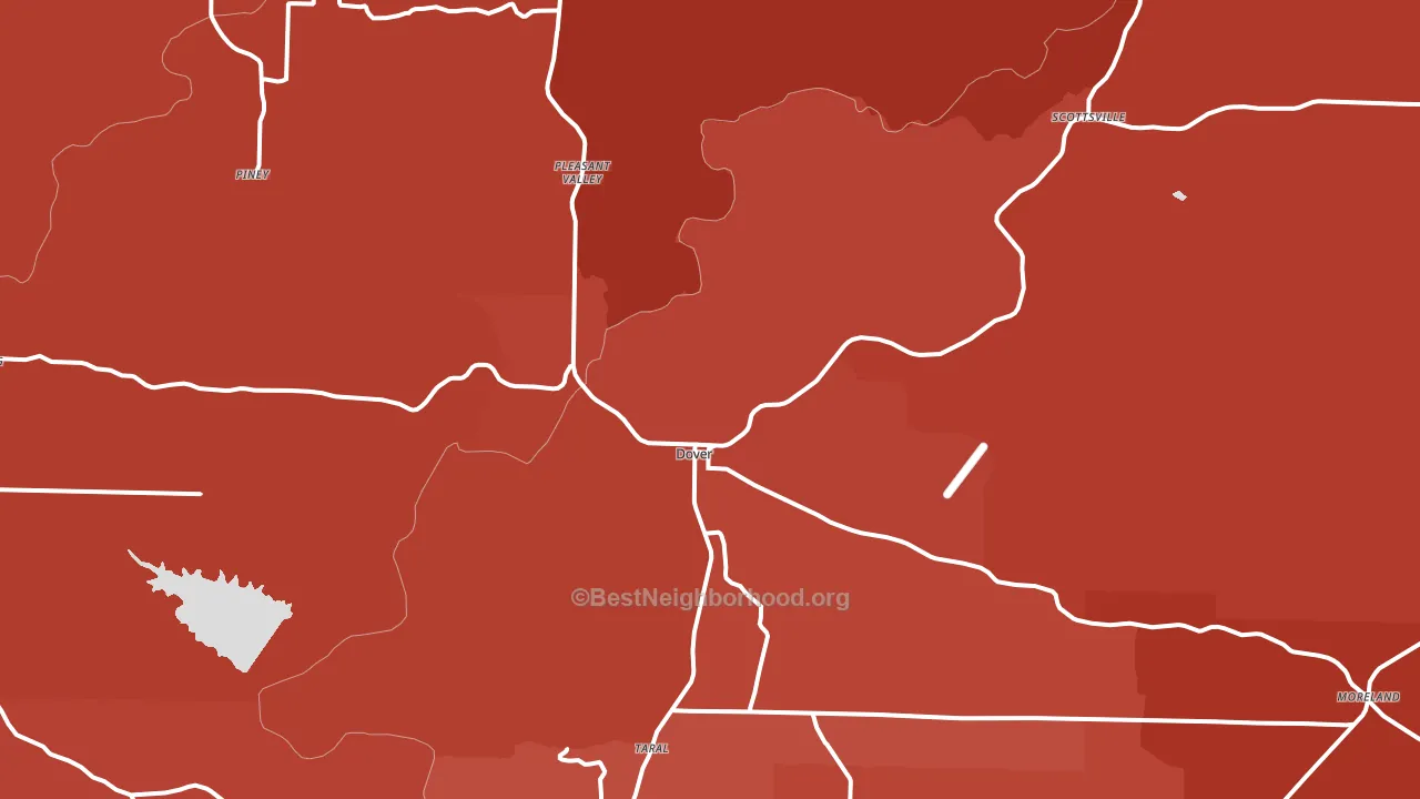 72837, AR block-group political-lean map