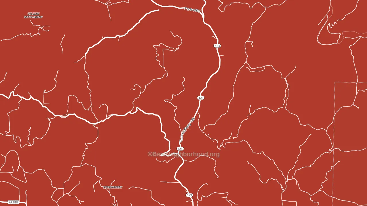 72839, AR block-group political-lean map