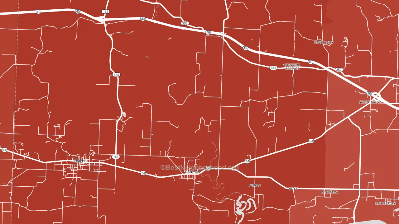72840, AR block-group political-lean map