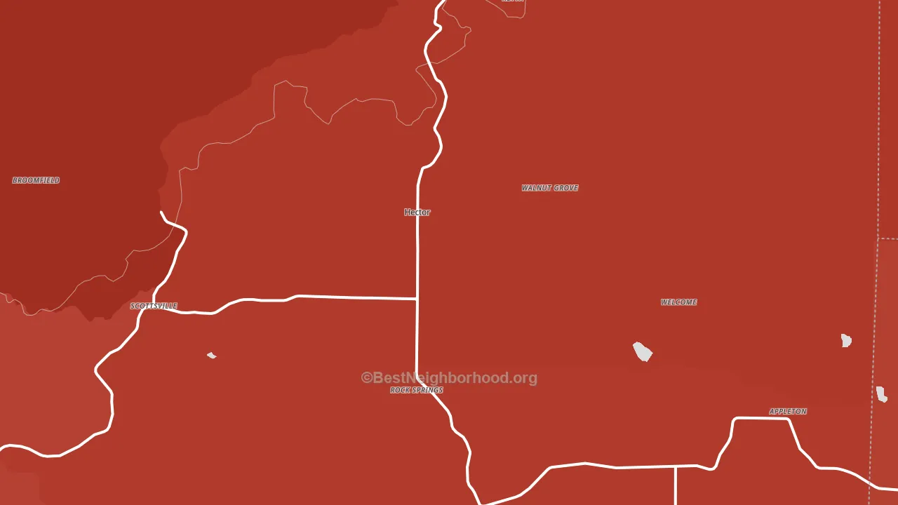 72843, AR block-group political-lean map