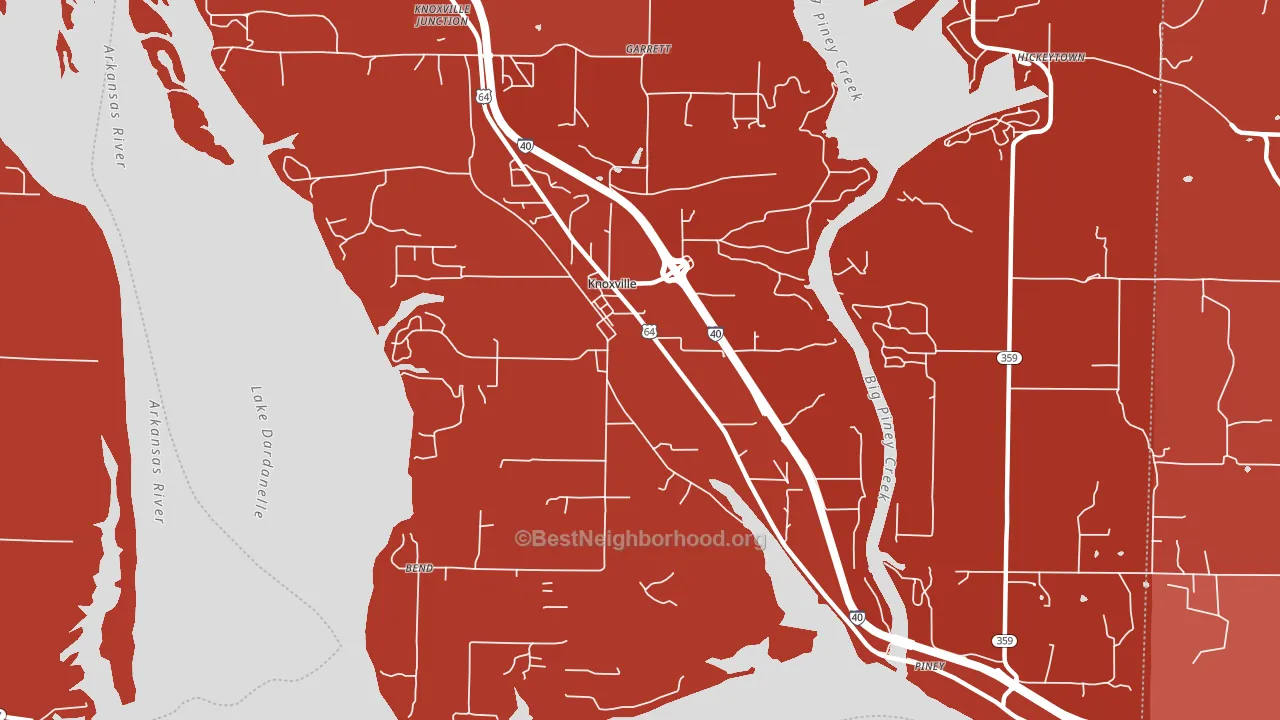 72845, AR block-group political-lean map