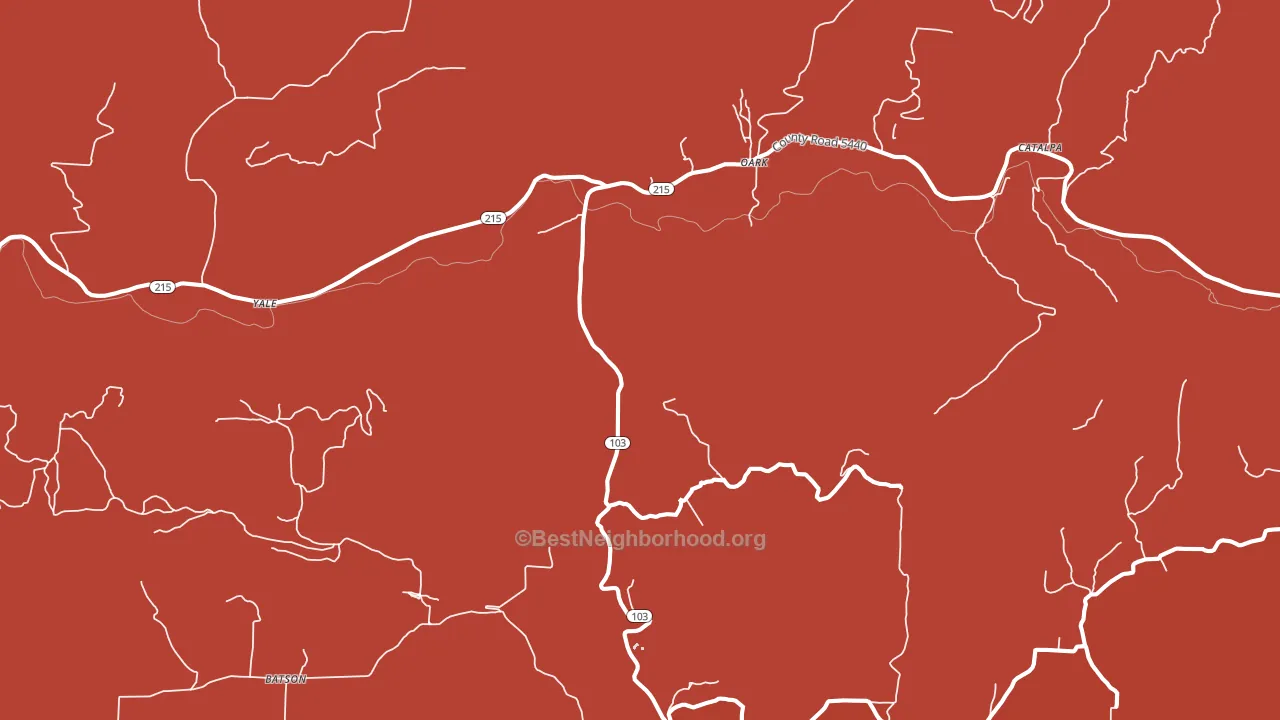 72852, AR block-group political-lean map
