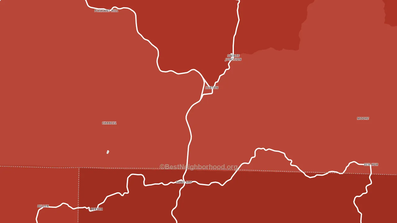 72856, AR block-group political-lean map