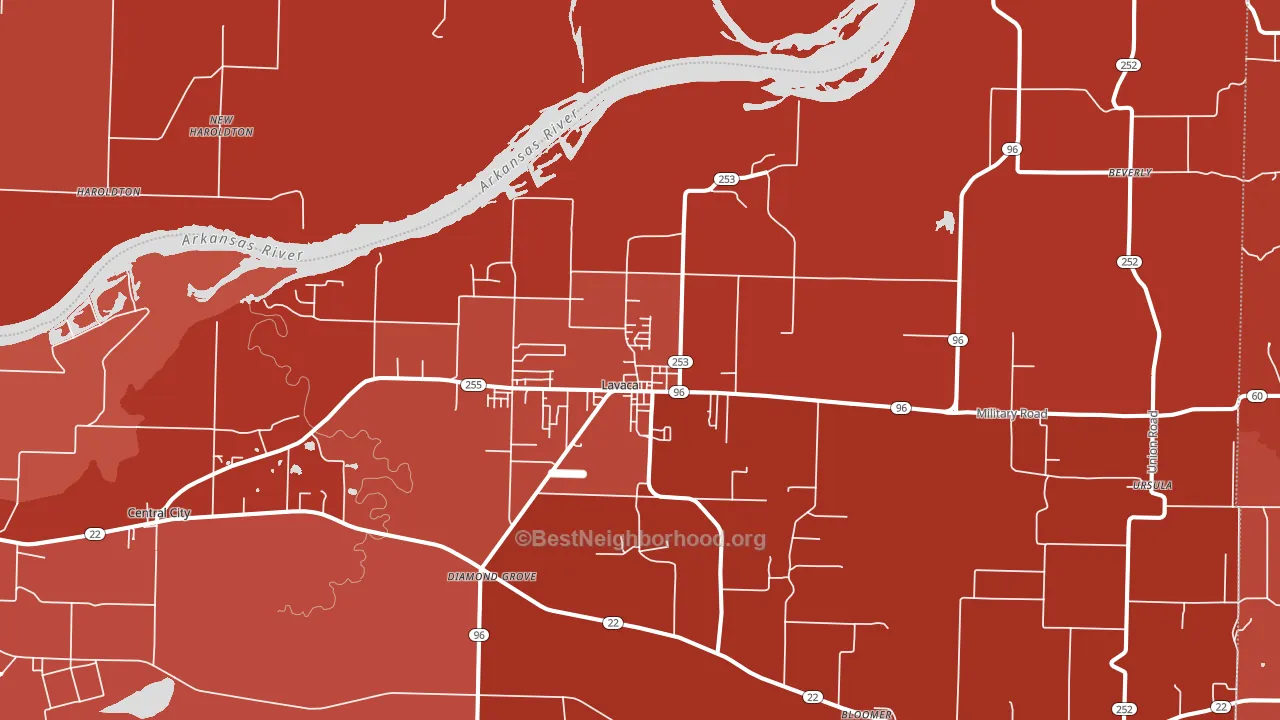 72941, AR block-group political-lean map
