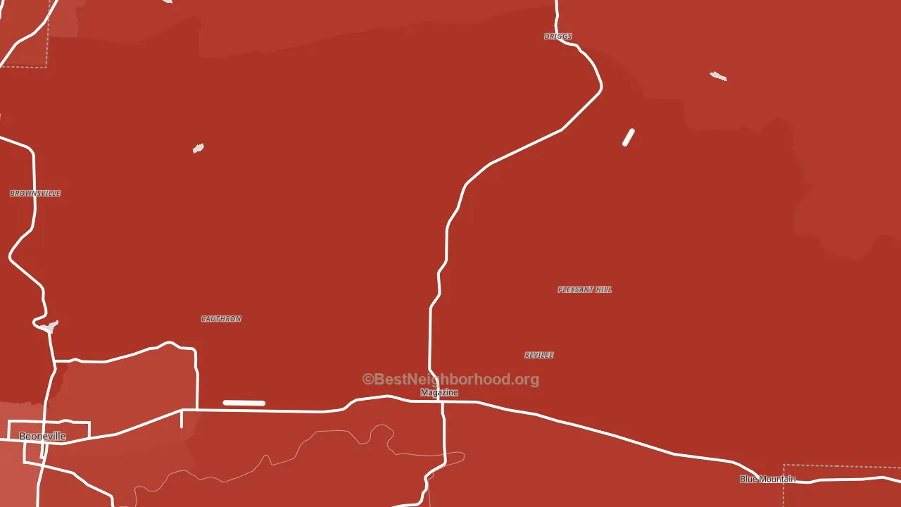 72943, AR block-group political-lean map