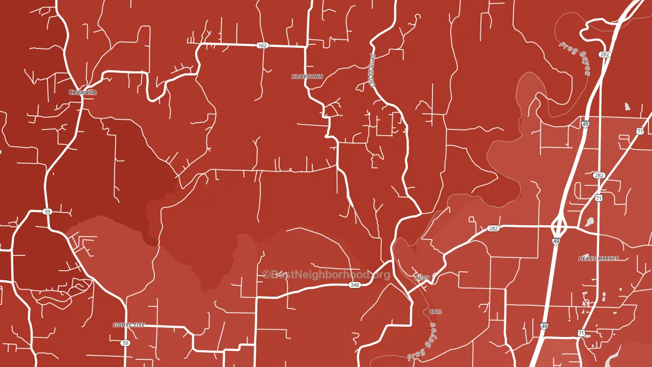 72952, AR block-group political-lean map