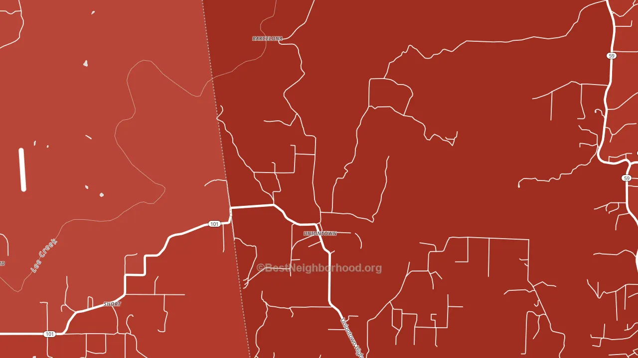 72955, AR block-group political-lean map
