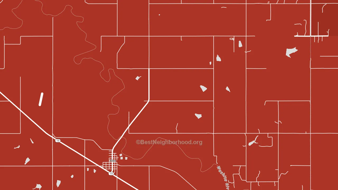 73002, OK block-group political-lean map