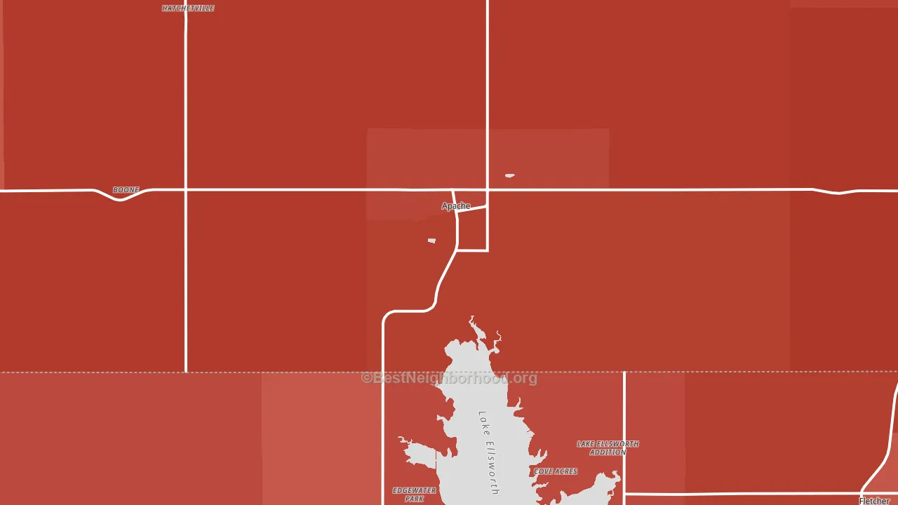 73006, OK block-group political-lean map