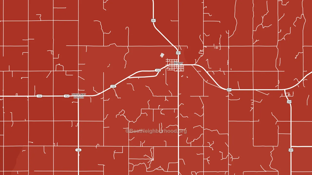 73009, OK block-group political-lean map