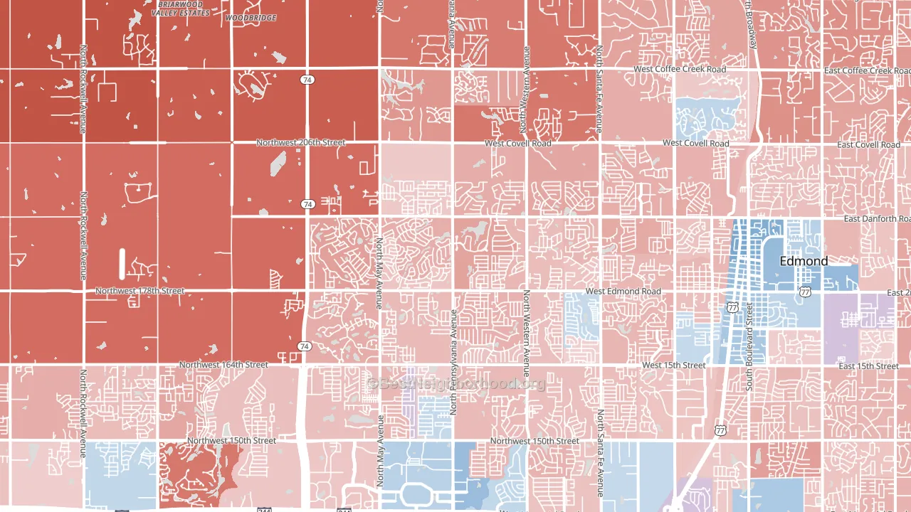 73012, OK block-group political-lean map