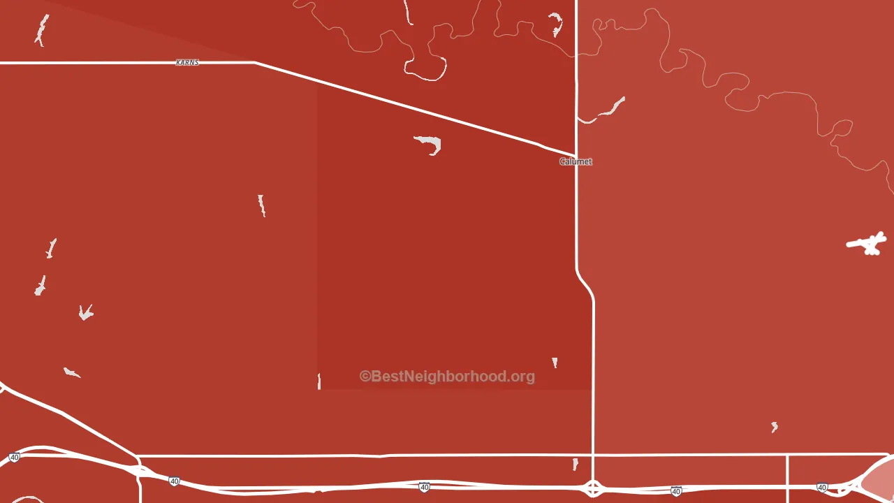 73014, OK block-group political-lean map