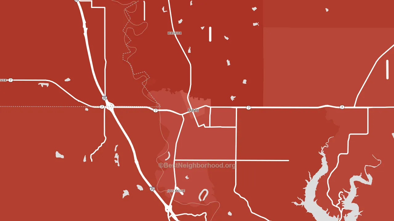 73030, OK block-group political-lean map