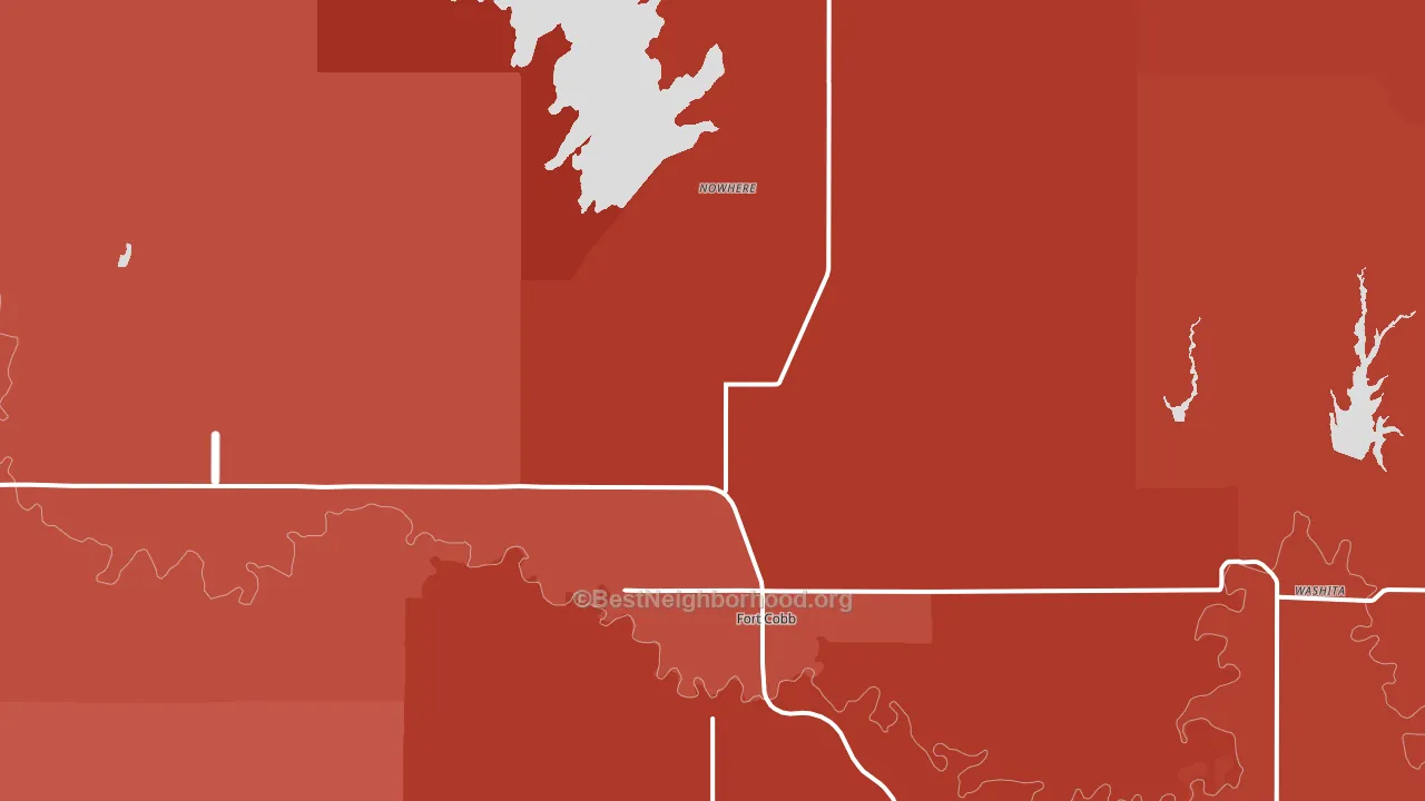 73038, OK block-group political-lean map