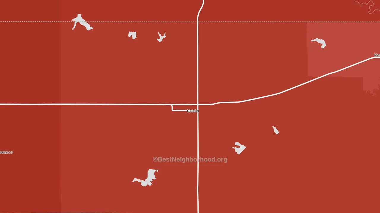 73041, OK block-group political-lean map