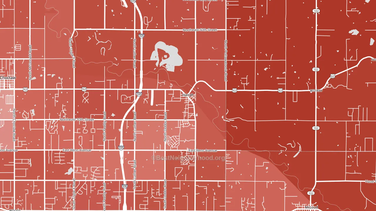 73045, OK block-group political-lean map