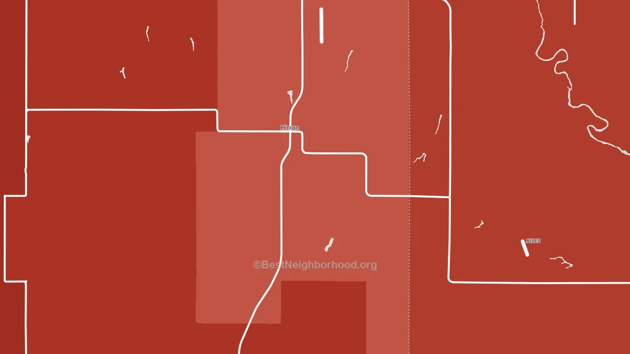 73047, OK block-group political-lean map