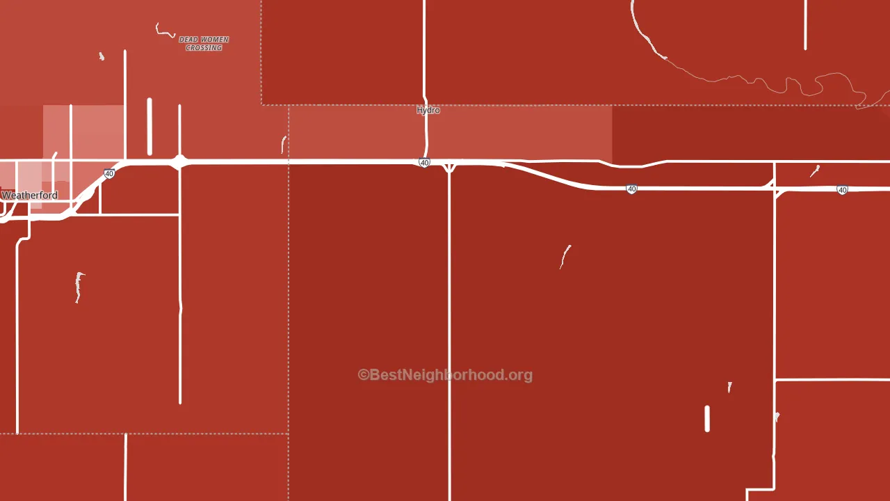 73048, OK block-group political-lean map