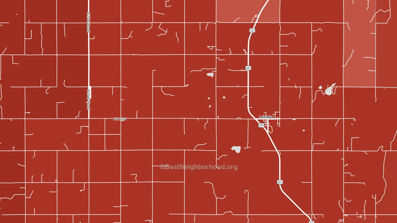 73053, OK block-group political-lean map