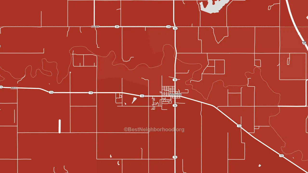 73057, OK block-group political-lean map