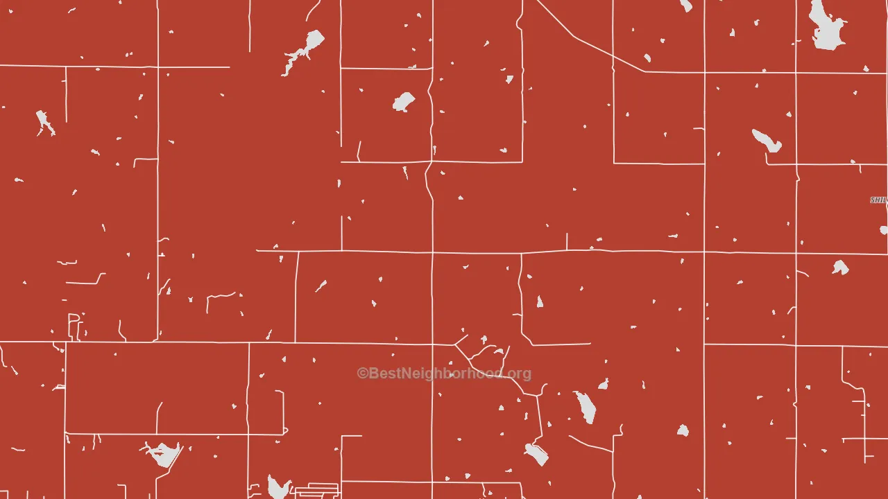 73058, OK block-group political-lean map
