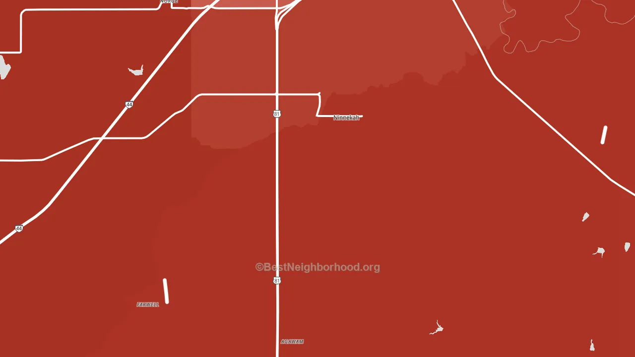 73067, OK block-group political-lean map