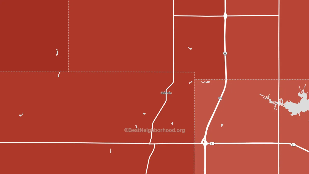 73073, OK block-group political-lean map