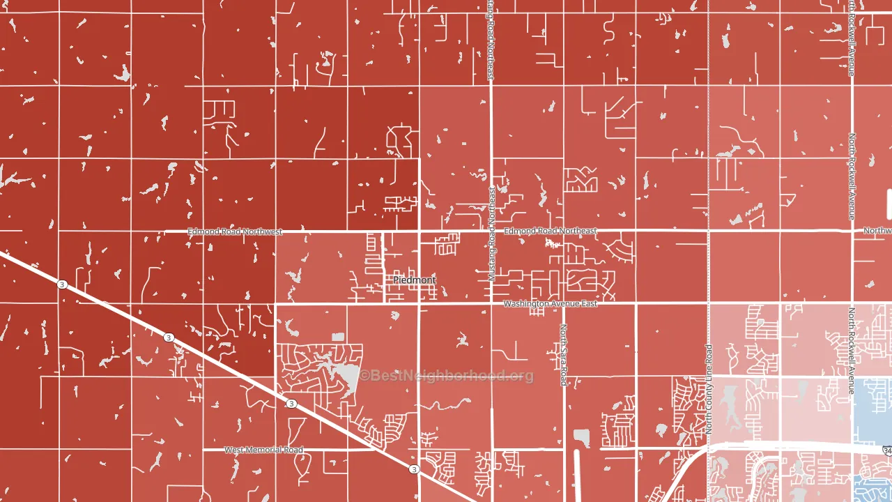 73078, OK block-group political-lean map