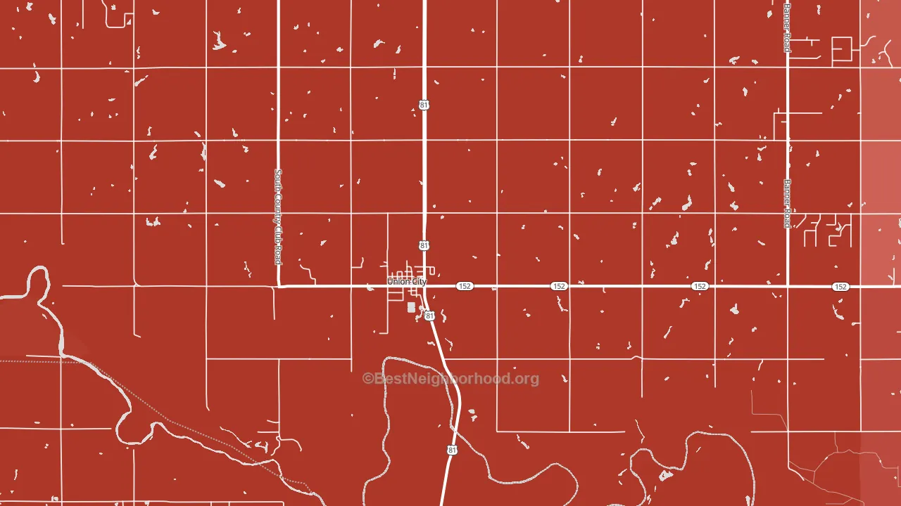 73090, OK block-group political-lean map