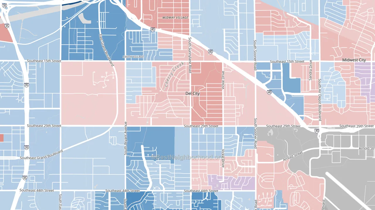 73115, OK block-group political-lean map