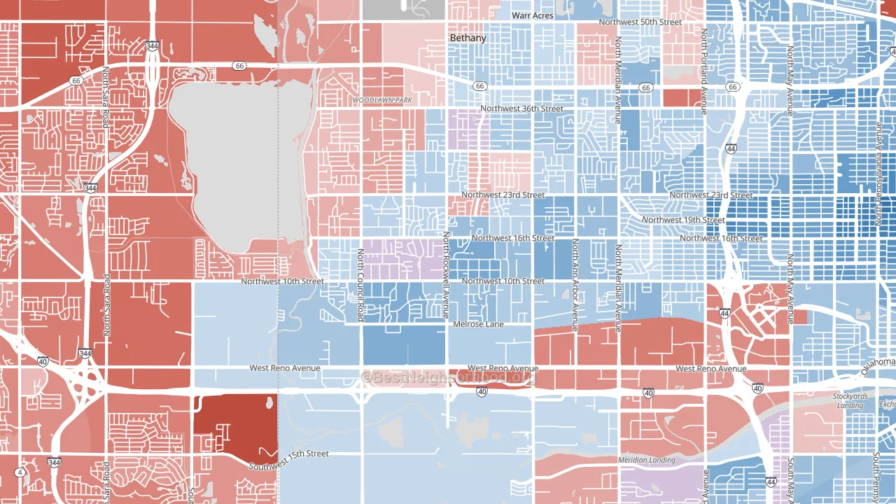 73127, OK block-group political-lean map