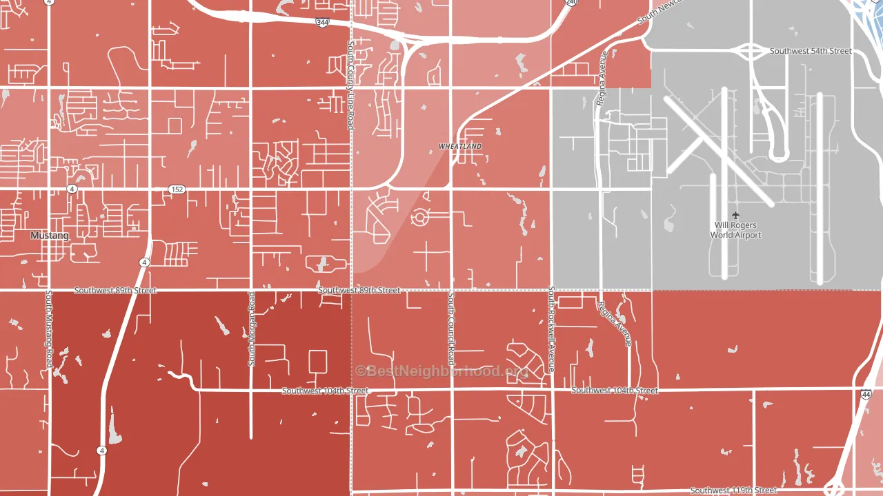 73169, OK block-group political-lean map