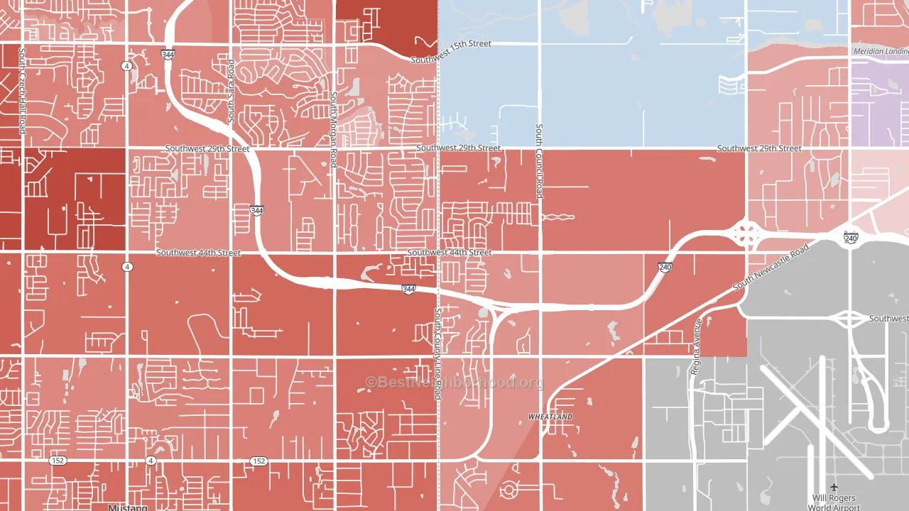 73179, OK block-group political-lean map