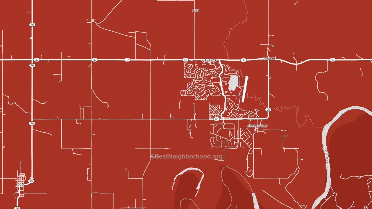 73430, OK block-group political-lean map