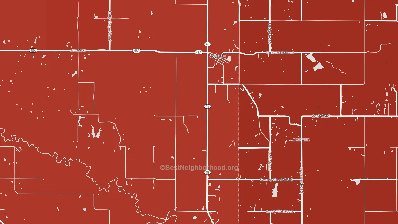 73432, OK block-group political-lean map
