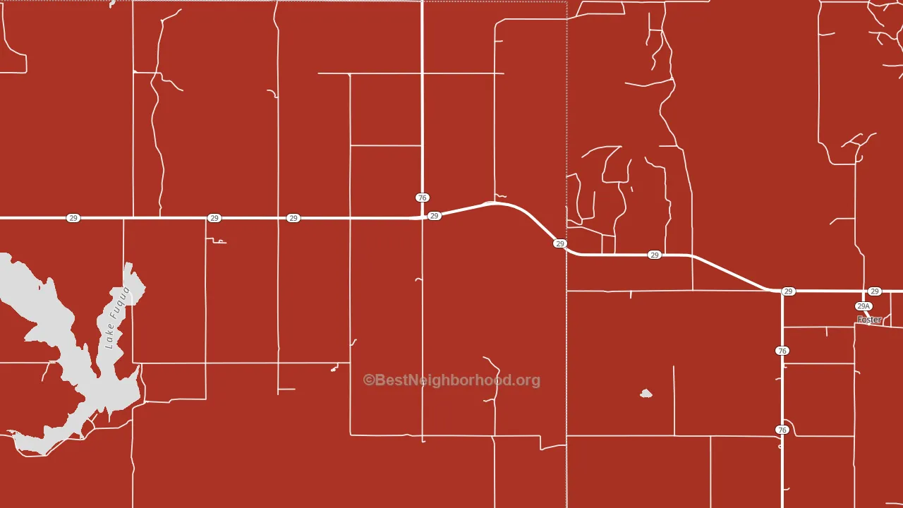 73434, OK block-group political-lean map