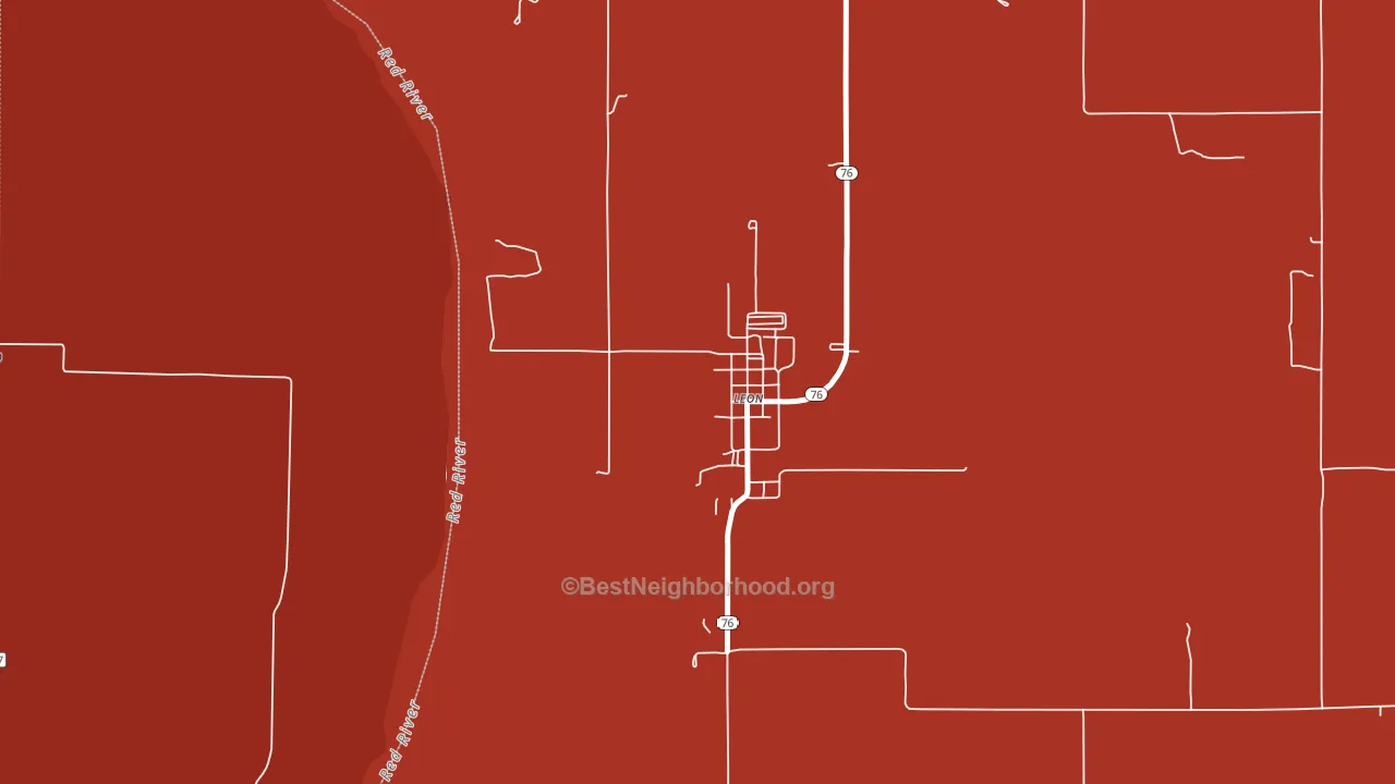 73441, OK block-group political-lean map