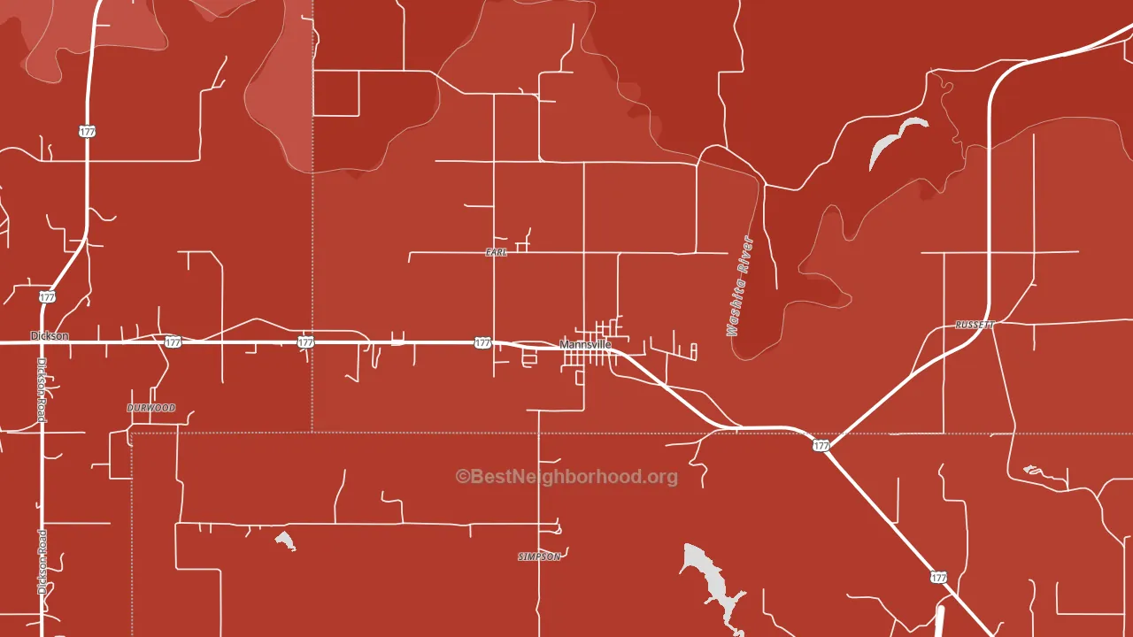 73447, OK block-group political-lean map