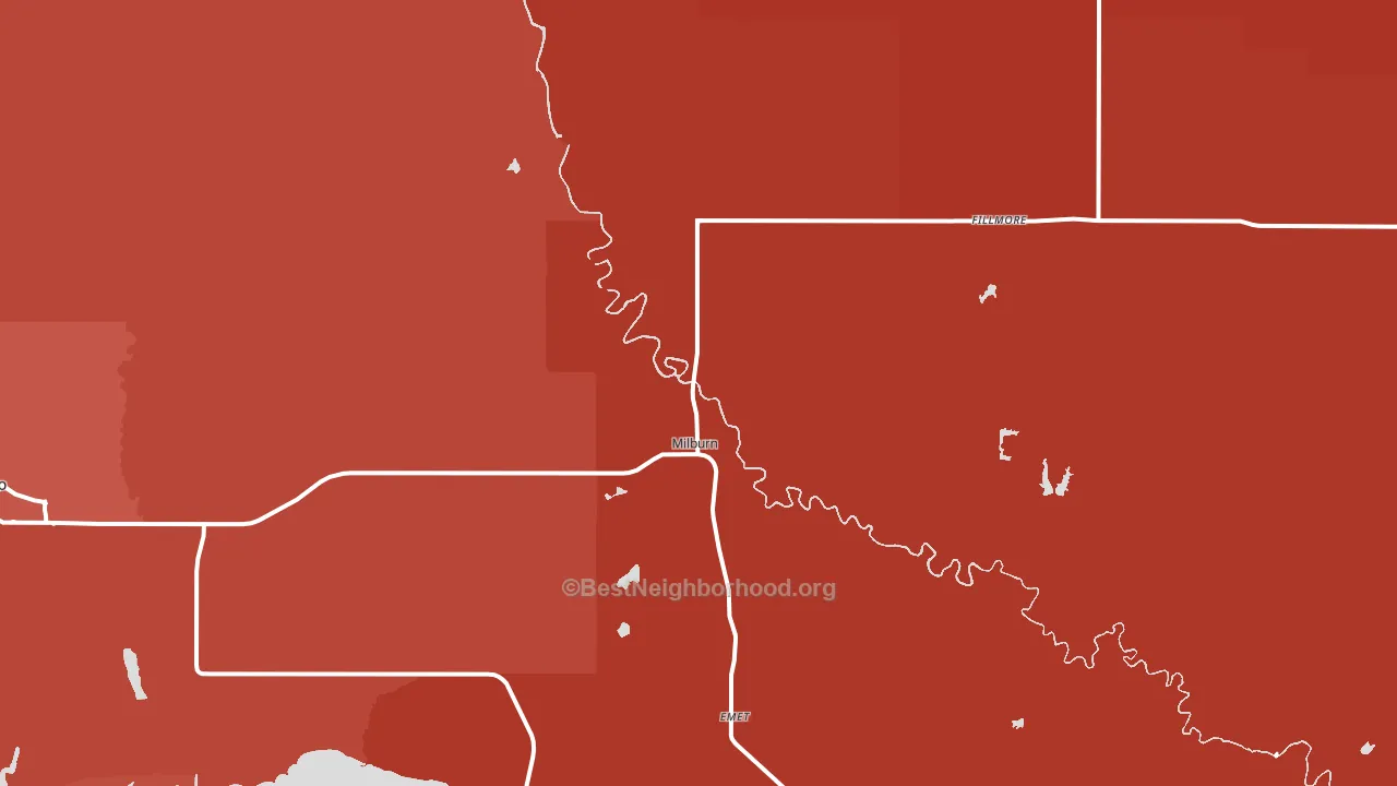 73450, OK block-group political-lean map