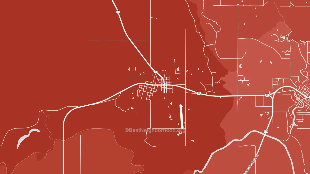 73455, OK block-group political-lean map