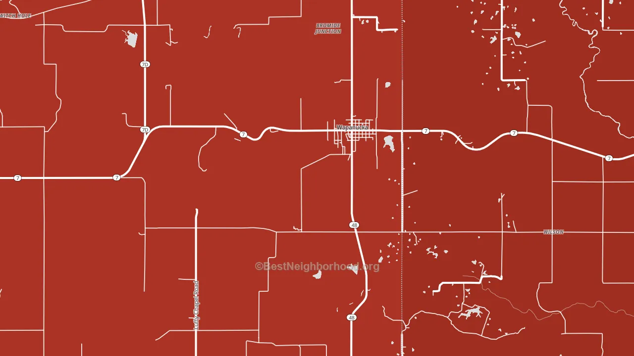 73461, OK block-group political-lean map