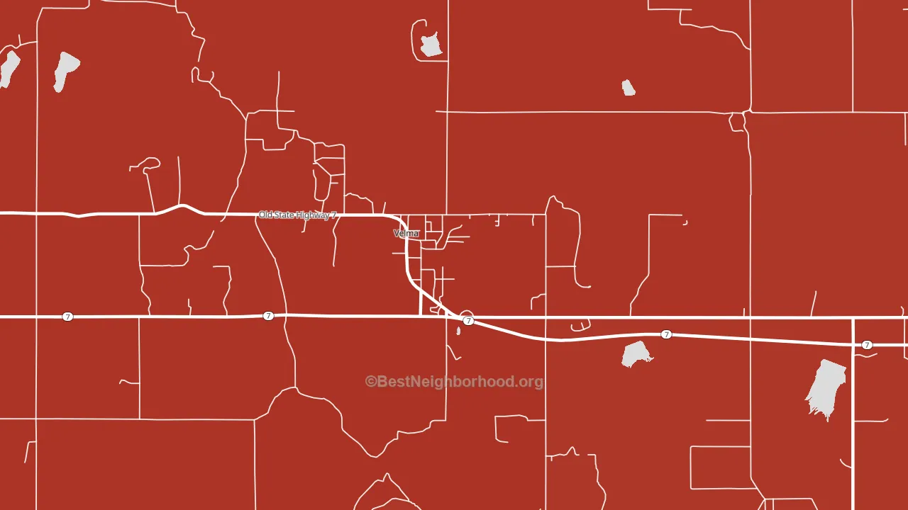 73491, OK block-group political-lean map