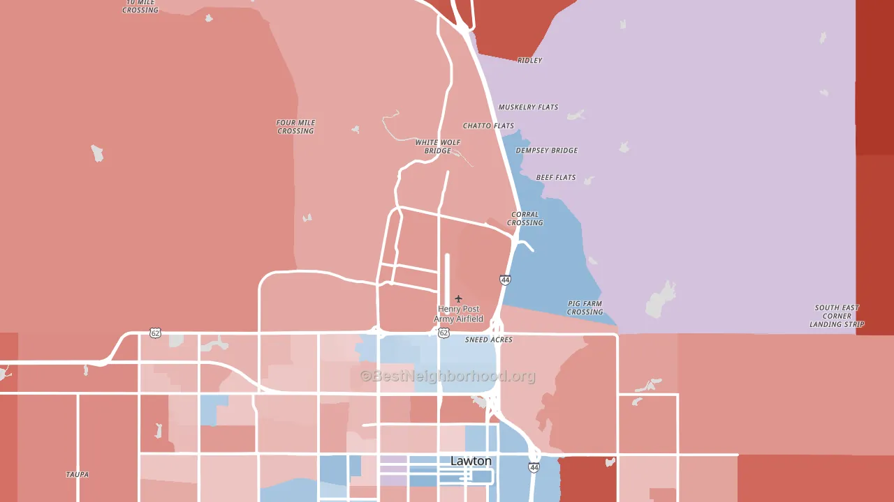 73503, OK block-group political-lean map