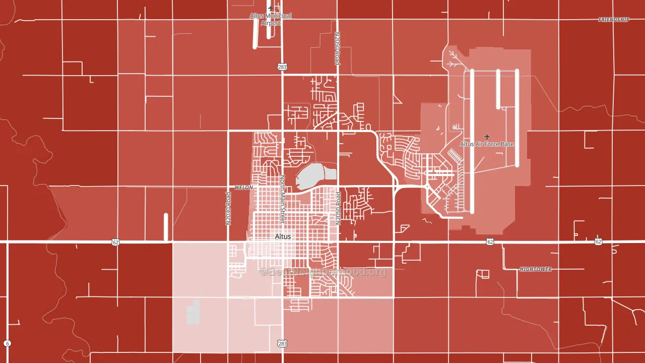 73521, OK block-group political-lean map