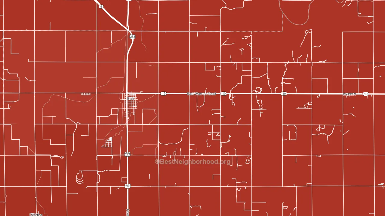 73526, OK block-group political-lean map