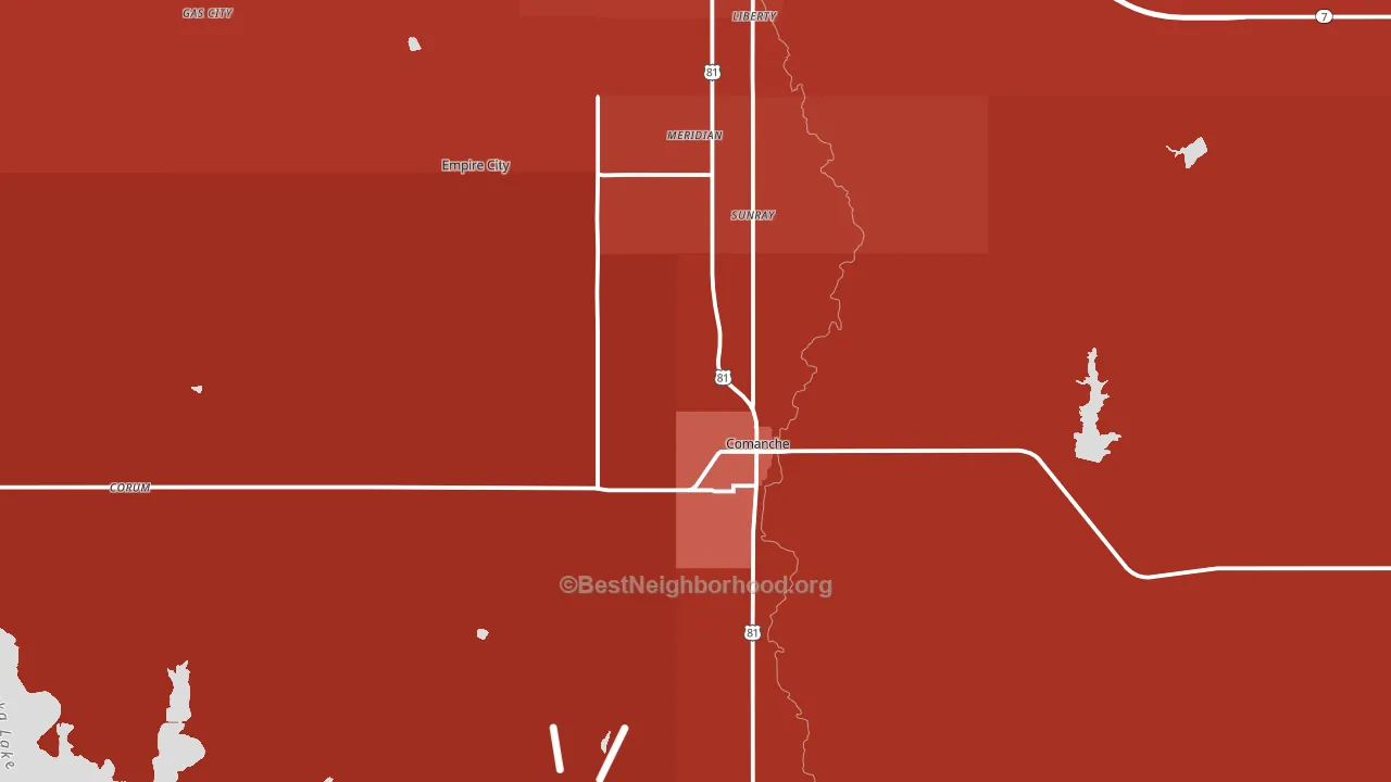 73529, OK block-group political-lean map